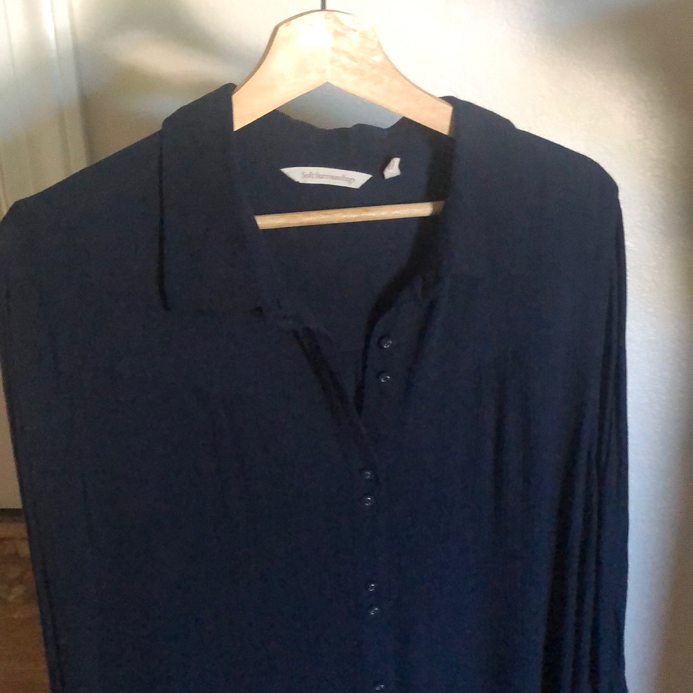 Navy Blue button up Tunic
